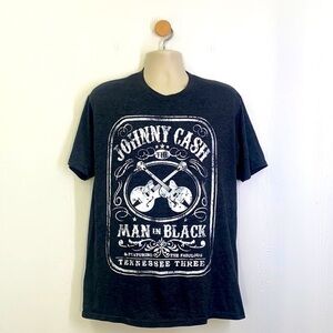 Johnny Cash - The Man In Black Johnny Cash and Tennessee Three Graphic T Shirt L